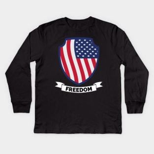 Veterans day, freedom, is not free, lets not forget, lest we forget, millitary, us army, soldier, proud veteran, veteran dad, thank you for your service Kids Long Sleeve T-Shirt